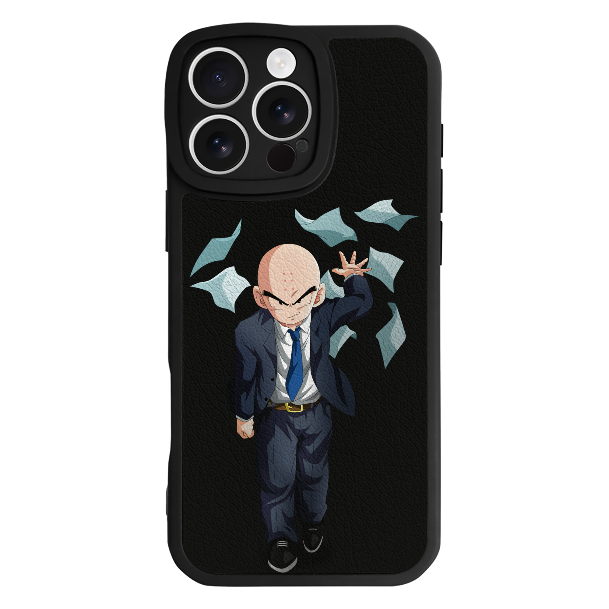 （画像用） ドラゴンボール クリリン DRAGON BALL krillin 【iPhone 16シリーズ対応】シリコンスマホケース（レザー調） 材質：シリコン